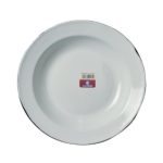 Bulk Pack x 12 Plate Enamel 24cm White (Soup)