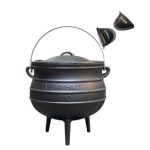 Minhaj - Cast Iron Potjie Pot Size 10 with 2 Silicone Gloves