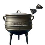 Minhaj Cast Iron Potjie Pot Size 1 with 2 Silicone Gloves