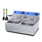 Minhaj- 6L + 6L Electric Double Tank Fryer + Minhaj Serving Spoons
