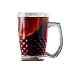 Embossed Diamond Glass Mug ? 310ml 6pc