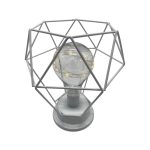 White Geometric Decor Lamp Modern Battery-Operated Accent Light