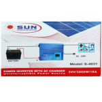 Powered Inverter with AC Charger S-4031: 3000W Pure Sine Wave Inverter for Home, RV & Solar Systems