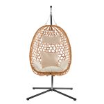 Minhaj - Hanging Egg Chair with Stand and Cushions