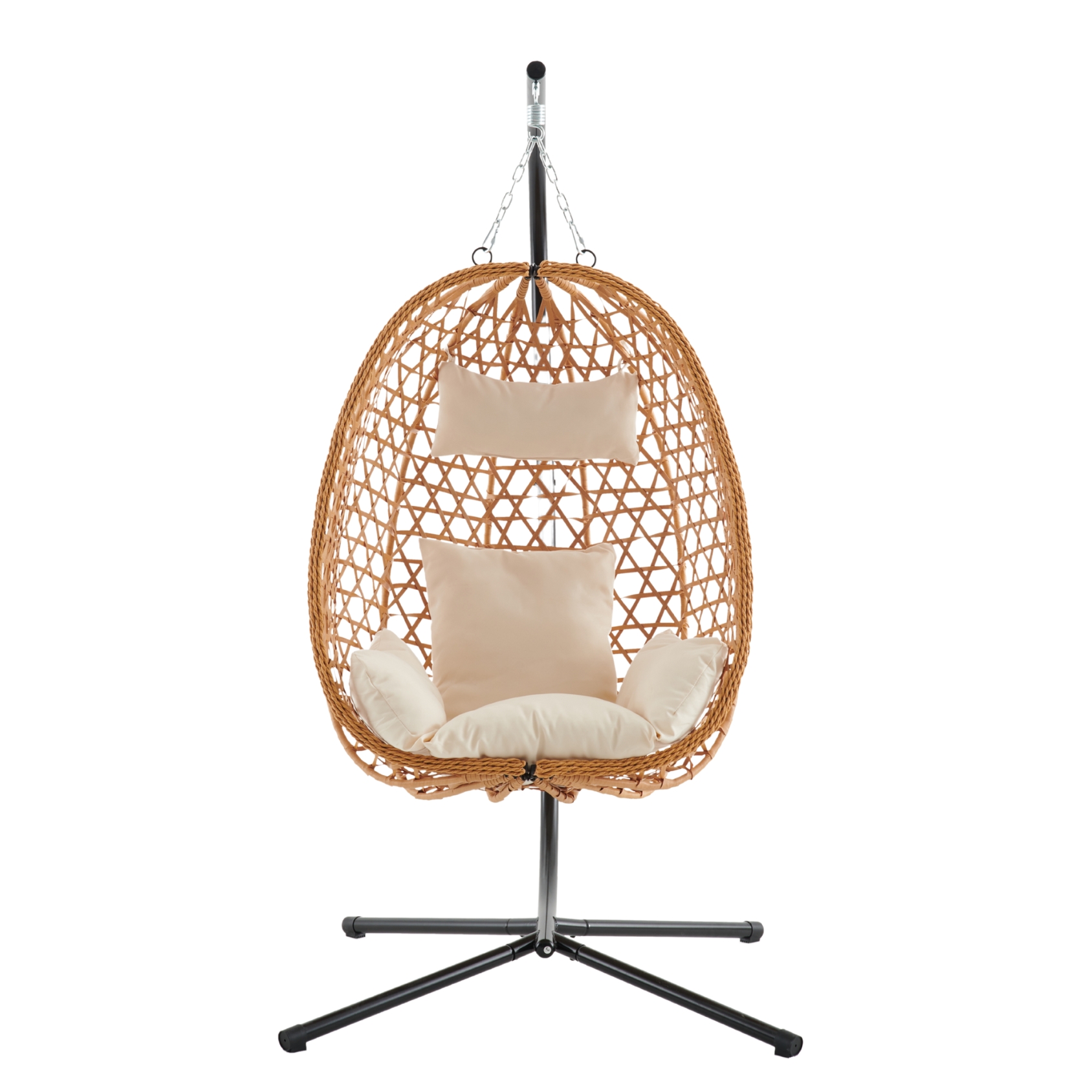 Minhaj - Hanging Egg Chair with Stand and Cushions