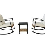 Minhaj Homeware - Patio Wicker Rockers and Table set