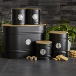 Minhaj Homeware Bread Bin and Canister (Legnosa) 5-piece Set - XH-5