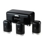 Minhaj Homeware Bread Bin and Canister 4-piece Set - RC-80