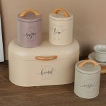 Minhaj Homeware Bread Bin and Canister 4-piece Set - MY-495