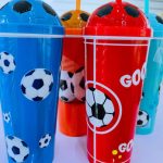 Soccer ball Straw Cup 3piece Set