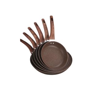 iStar Fry Pan 3piece Non-Stick Set Brown - 10000034-36-38