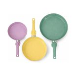 Minhaj Homeware Non-Stick Aluminium 3piece Fry Pans